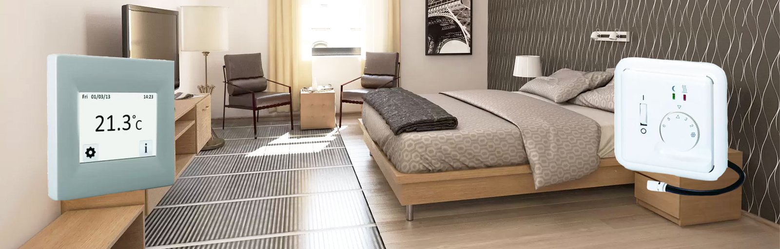 Thermostats for underfloor heating